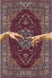 Dywany Vintage Stworzenie Adama 120x180 cm – Etniczny Dywan z Motywem Rąk