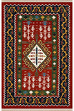 Dywan Vintage w Czerwieni z Etnicznym Tradycyjnym 120x180 cm