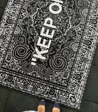 Dywan Nowoczesny Czarno-Biały KEEP OFF Unikat 120x180 cm Loft