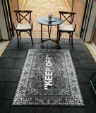 Dywan Nowoczesny Czarno-Biały KEEP OFF Unikat 120x180 cm Loft