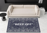 Dywan Nowoczesny Czarno-Biały KEEP OFF Unikat 120x180 cm Loft