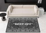 Dywan Nowoczesny Czarno-Biały KEEP OFF Unikat 120x180 cm Loft