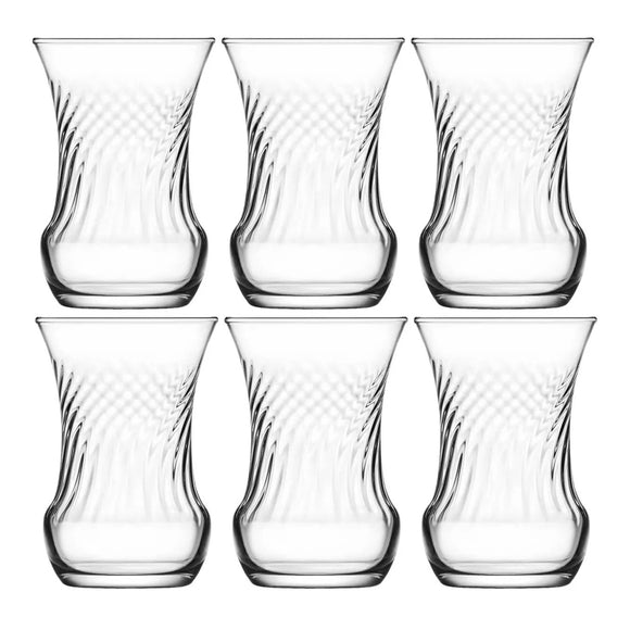Komplet 6 Tureckich Szklanek do Herbaty LAV INCI Tulipanki 105ml