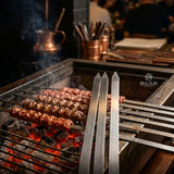 Szpady do Adana Kebab płaskie szpikulce stalowe 50cm – zestaw 6 szt.