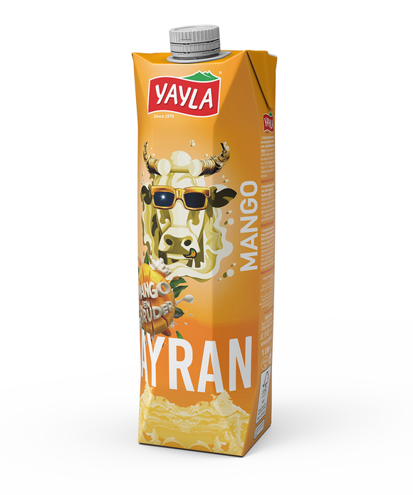 Ayran turecki napój jogurtowy o smaku mango 1 L, wegetariański
