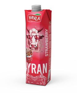 Ayran truskawkowy – turecki napój jogurtowy o smaku truskawki 1 L