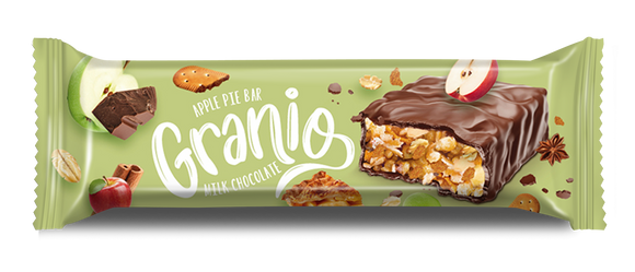 Baton mleczna czekolada z ciastkiem jabłko-cynamon Granio 40g