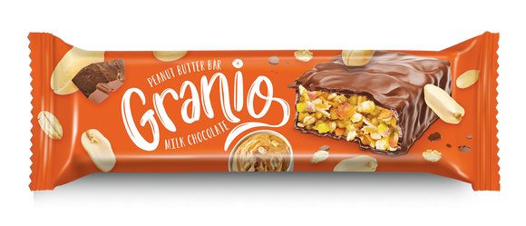 Baton z mlecznej czekolady z orzeszkami i masłem orzechowym Granio 40g