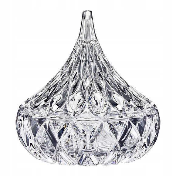 Szklana Cukiernica Kryształowa z Pokrywką 12.5cm - Elegancka Bombonierka