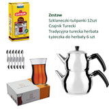 Pełny zestaw do herbaty po turecku Szklanki + Czajniki+ herbata