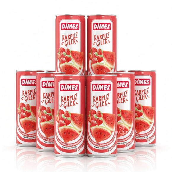 Dimes Napój Arbuz-Truskawka 250 ml | Zestaw 12 Puszek