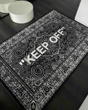 Dywan Nowoczesny Czarno-Biały KEEP OFF Unikat 120x180 cm Loft