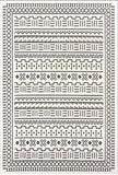 Dywan bawełniany 120x180 cm – biały z czarnym wzorem