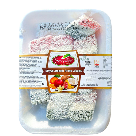 Ekskluzywne Lokum Tureckie Prens Owocowe z Kokosem 300g