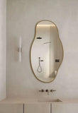 Asymetryczne Lustro ścienne 40x75 cm w gold/złota ramie