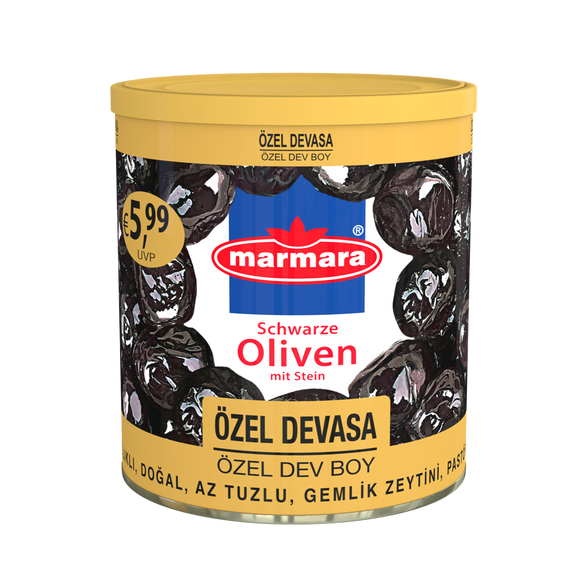 Marmara Ogromne Oliwki Gemlik 450g – czarne oliwki premium