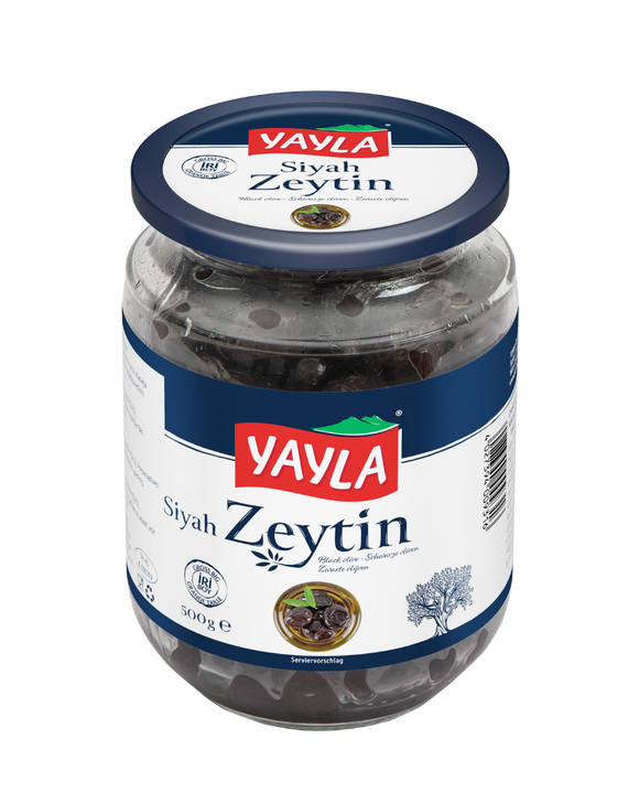 Yayla Naturalne Czarne Oliwki Duże 500g