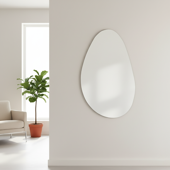 Nowoczesne lustro ścienne owalne 60x90 cm