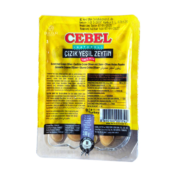 cebel yesil cizik zeytin 200g