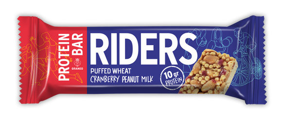 Riders Baton Proteinowy Orzechy Ziemne i Czerwone Owoce 40g