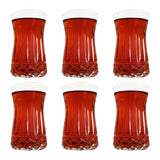 Zestaw 6 Szklanek do Herbaty po Turecku Elegance Tulipanki 165ml