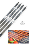 SZPADY DO KEBABA ADANA SZPIKULCE SZAMPURY PŁASKIE STAL NIERDZEWNA 50cm 6szt