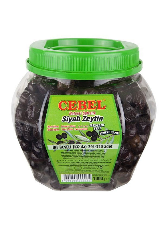 Cebel Oliwki Czarne z Pestką 1000 g – naturalnie peklowane
