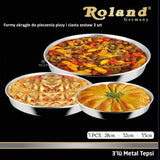 Formy okrągłe do pieczenia pizzy i ciasta zestaw 3 szt. Roland Germany