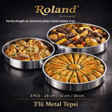 Formy okrągłe do pieczenia pizzy i ciasta zestaw 3 szt. Roland Germany