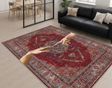 Dywany Vintage Stworzenie Adama 120x180 cm – Etniczny Dywan z Motywem Rąk