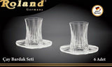 Szklanki do herbaty po turecku z podstawkami 6 szt. Roland Germany