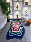 Dywan Asymetryczny Kolorowy Falowany Unikat 120x180 cm Nowoczesny