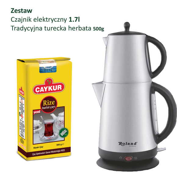 Zestaw do Tureckiej Herbaty: Czajnik Elektryczny + Czarna Caykur 500g