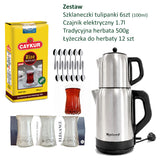 Zestaw Turecki: Czajnik, Herbata, Tulipanki 165ml, Łyżeczki